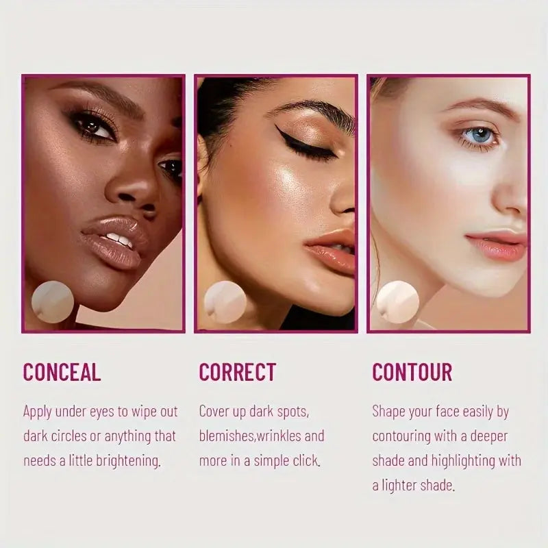Sponge Head Concealer – Long Lasting Liquid Foundation for Dark Circles & Acne NNOS