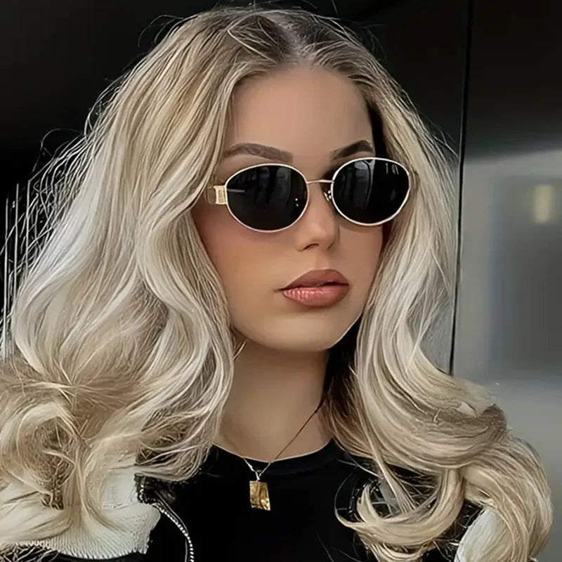 Retro Steampunk Oval Sunglasses Women – Vintage Metal Frame UV400 Sun Protection Eyewear NNOS