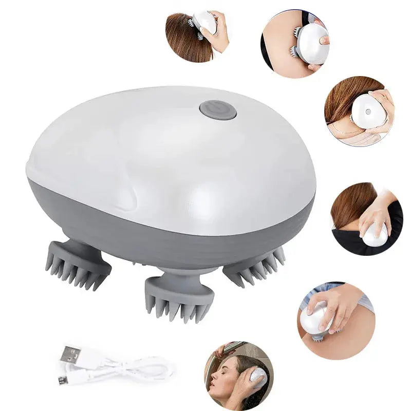 Electric Cat Massager for Deep Tissue Body Shoulder Leg Arm Neck Head Scalp Vibrating Kneading Device product image