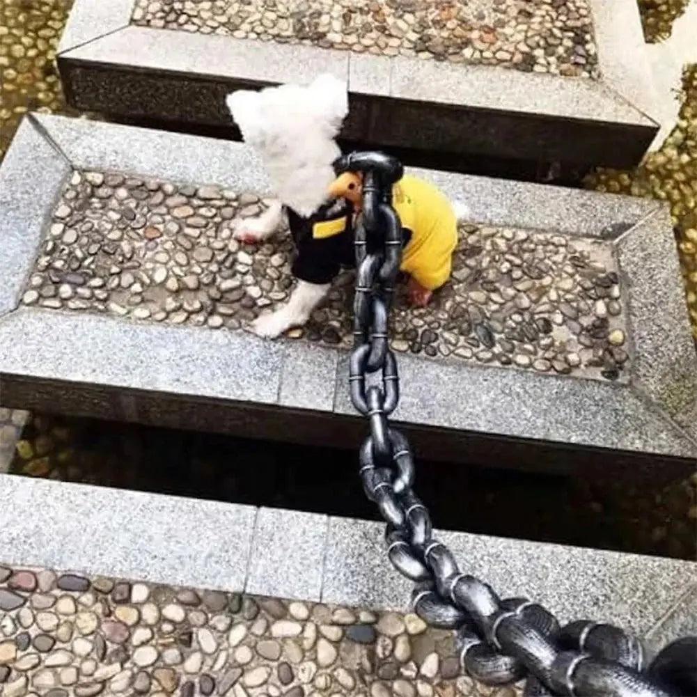 "Unbreakable Iron Chain Leash: Because Your Dog Deserves to Be a Tiny Tank!"