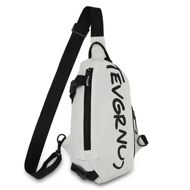 Autumn Winter Nylon Chest Bag for Men and Women Trendy Fashionable Sports Leisure Crossbody Bag with Oblique Straddle Design NNOS