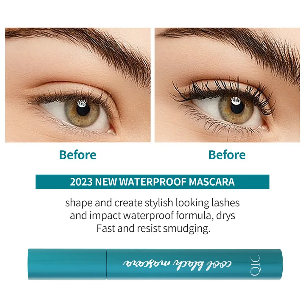 4D Volumizing Waterproof Mascara - Thickening and Curling, Long-Lasting Black Formula