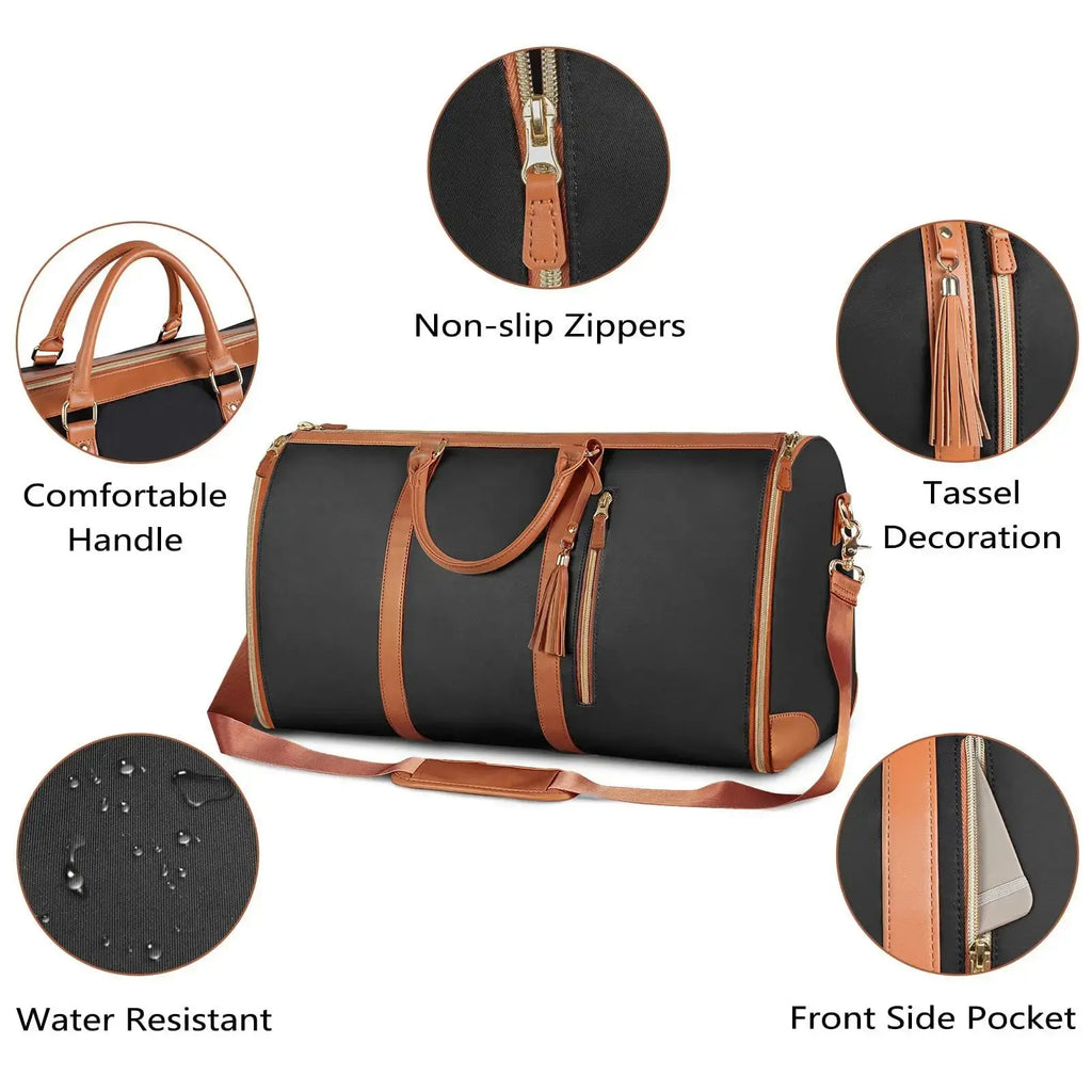Luggage Handbag – Stylish PU Leather Travel Duffel for Women NNOS