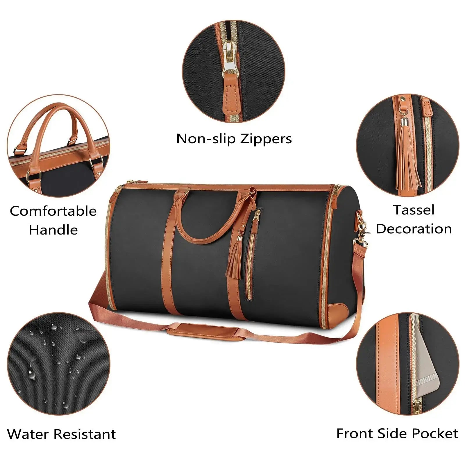 Luggage Handbag – Stylish PU Leather Travel Duffel for Women NNOS