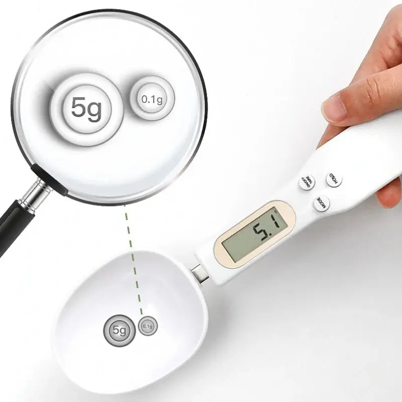 Precision Digital Measuring Spoon Scale - Perfect for Weighing Coffee, Food, Flour, and Baking Ingredients!