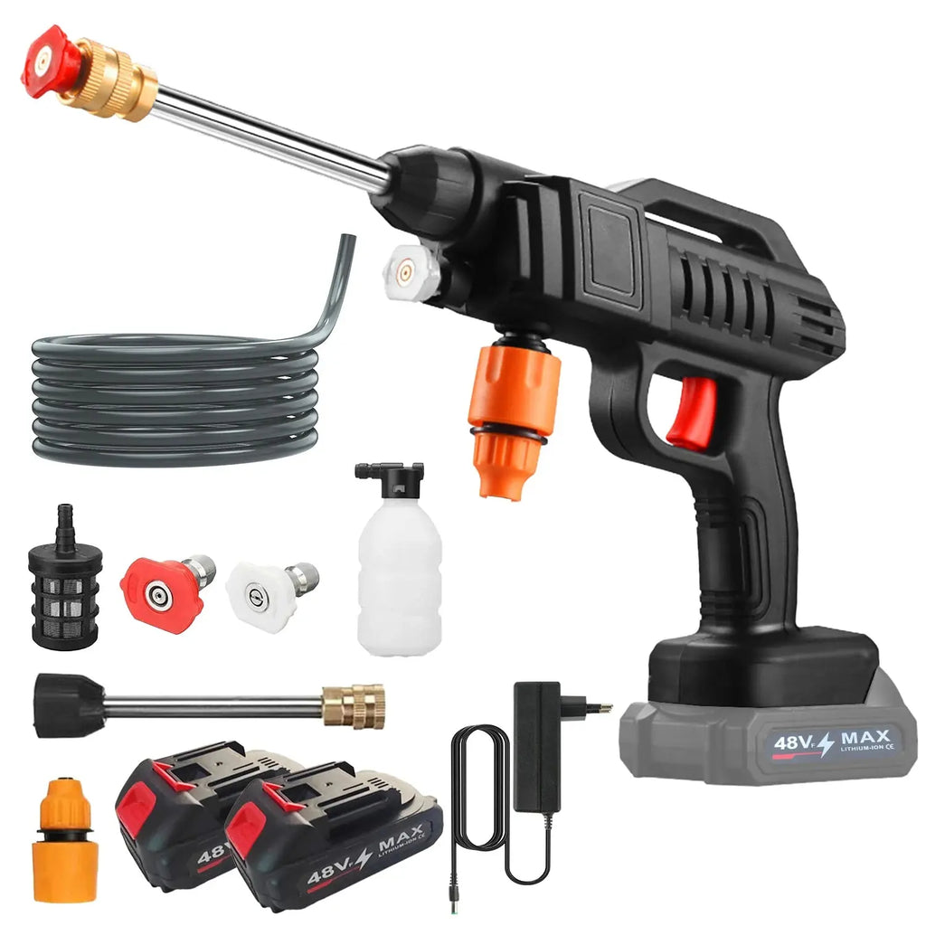 1500W Cordless High-Pressure Water Gun for Car Wash 40-50 Bar Foam Maker Auto Home Garden Cleaning Machine with 5M Hose product image