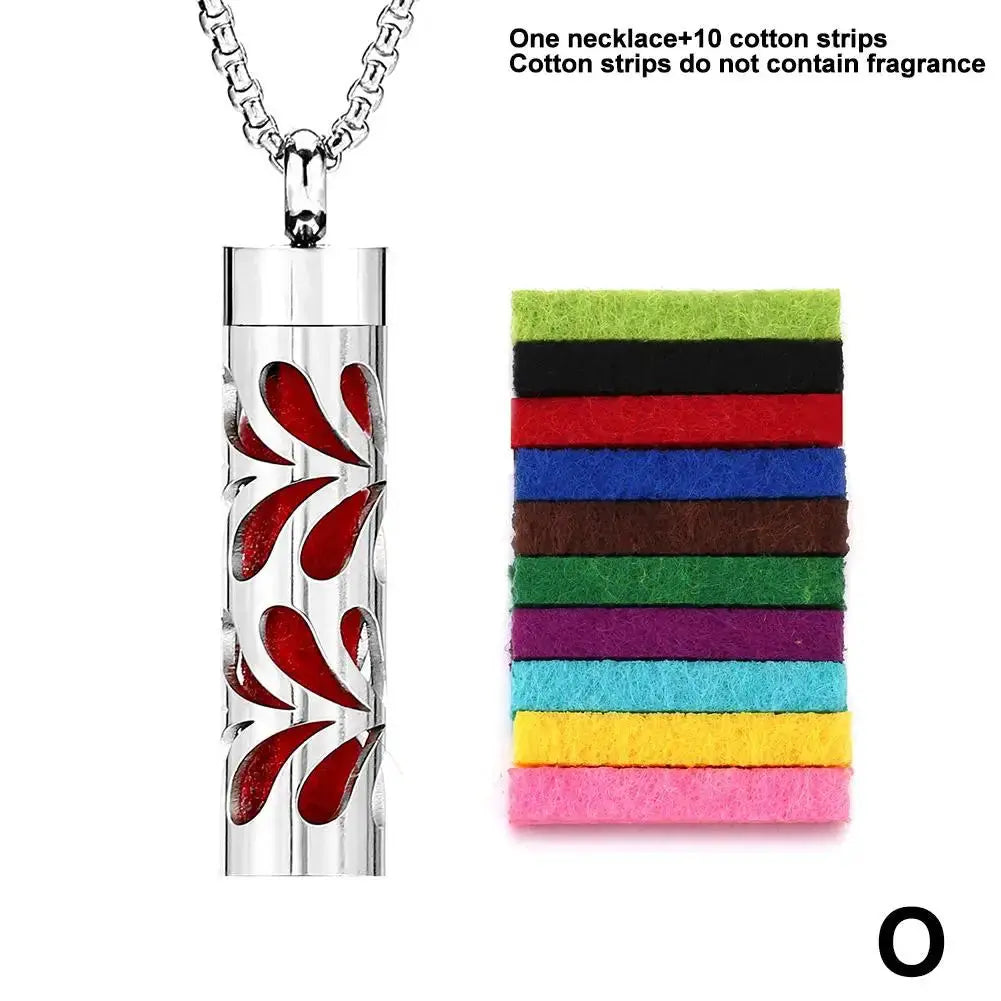 Aromatherapy Jewelry Pendant Flowers Pattern Hollow Out Perfume Lockets Essential Oil Diffuser Necklace NNOS