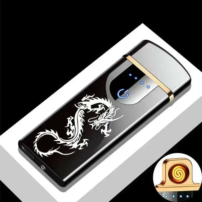 Rechargeable USB Electric Lighter – Windproof Dual Arc Flameless LED NNOS