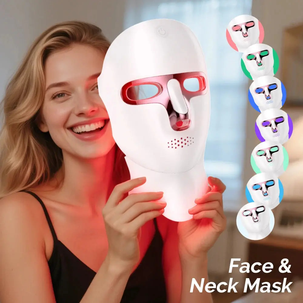 LED Beauty Mask 7 Colors – Anti-Aging Red Light Skin Care Therapy NNOS