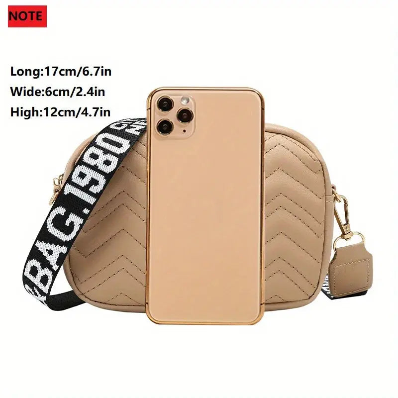 Geometric Pattern Crossbody Shoulder Bag Casual Zippered Camera Lipstick Bag Square Size Eye Catching NNOS
