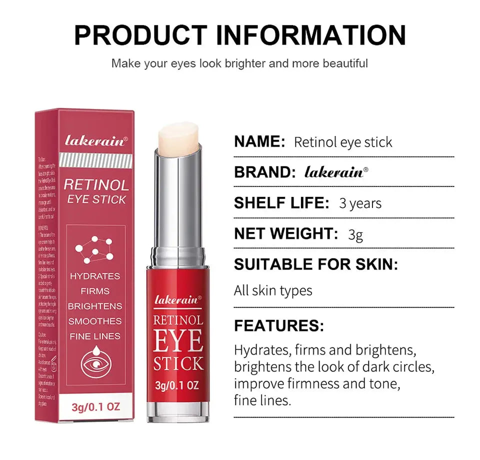 Retinol Eye Cream Lightening Dark Circles Firming Skin Instant Eye Repair Serum Stick for women Women Eyes Care NNOS