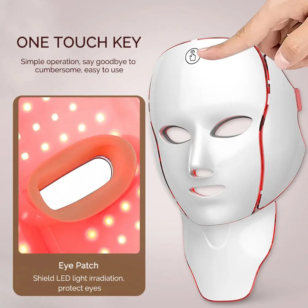 LED Beauty Mask 7 Colors – Anti-Aging Red Light Skin Care Therapy NNOS