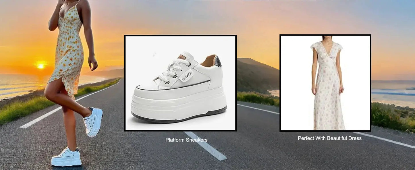 Fujin 9cm Cow Suede Genuine Leather Women Vulcanized Shoes Platform Wedge Skate Boarding High Brand Heels Casual Summer Shoes NNOS