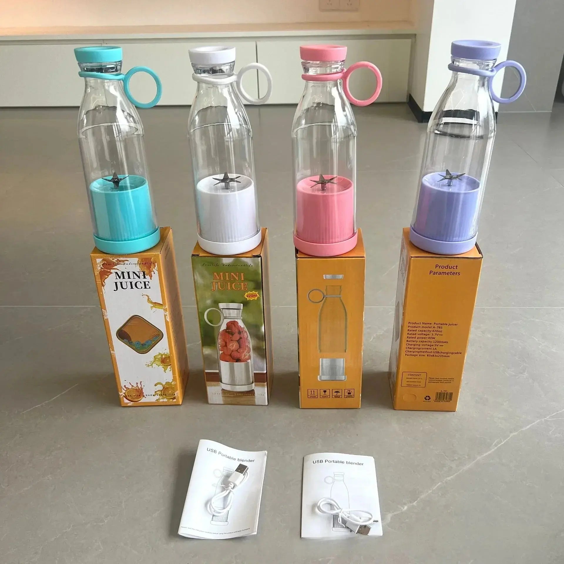 Electric Juicer Rechargeable Fresh Fruit Juicer USB Portable Juice Cup Handheld Smoothie Machine Mini Juice Blender Kitchen NNOS