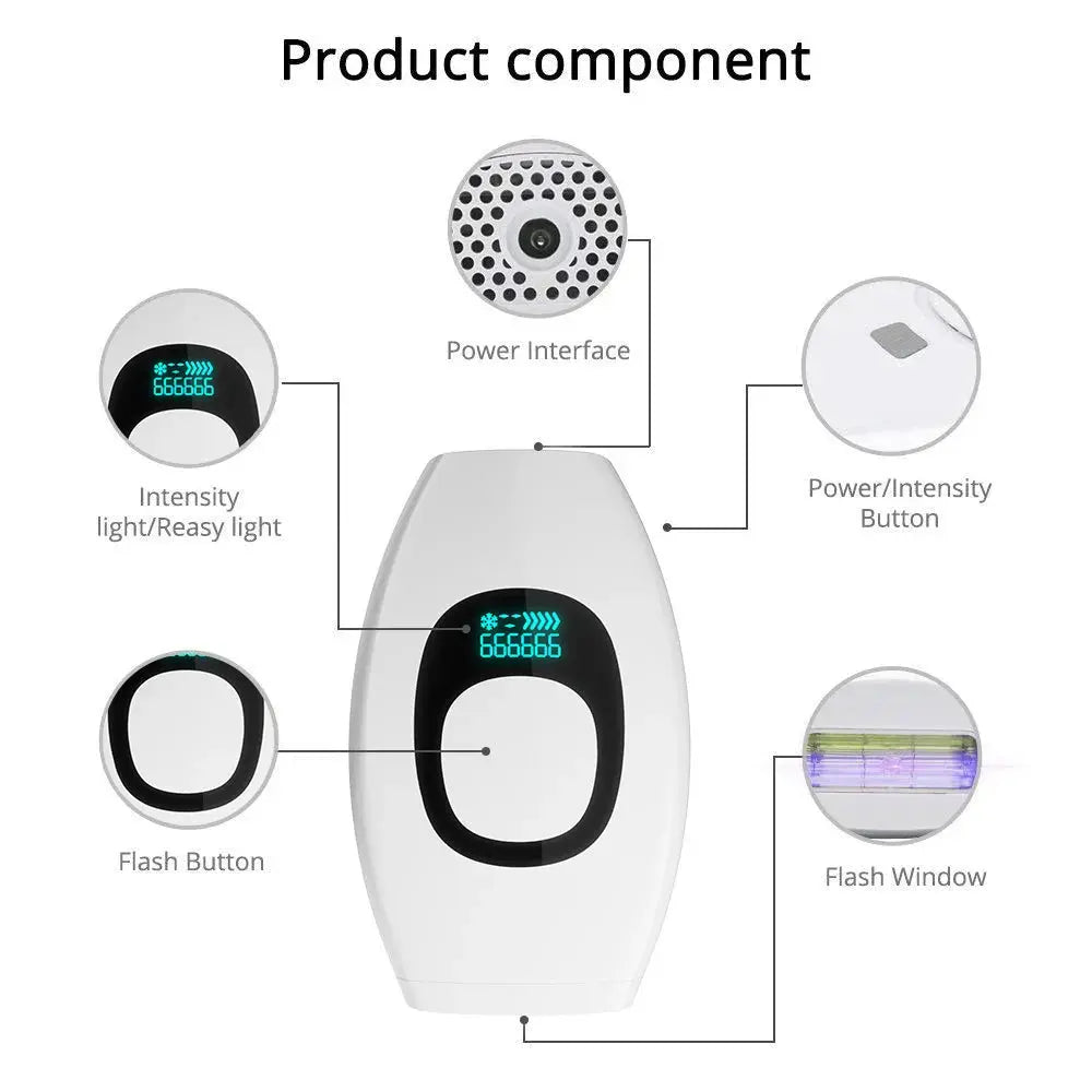 999,999 Flashes Bikinis IPL Pulses Epilator Painless Laser Hair Removal Facial Professional Depilator Devices LCD Display NNOS