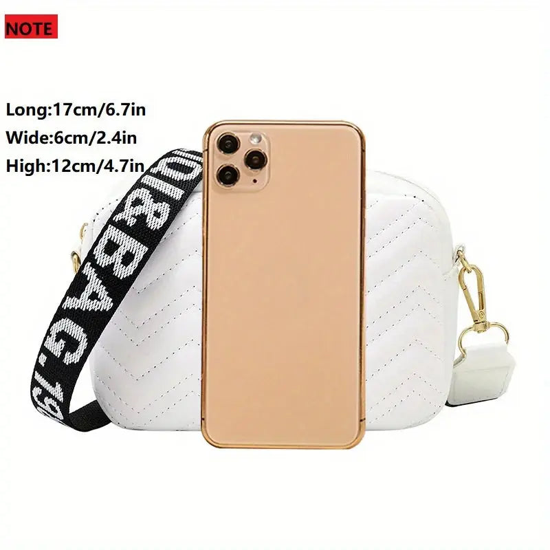 Geometric Pattern Crossbody Shoulder Bag Casual Zippered Camera Lipstick Bag Square Size Eye Catching NNOS