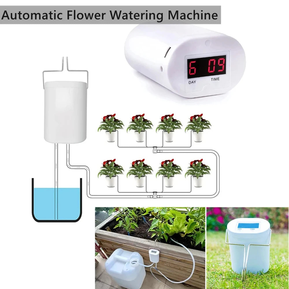 2-16Head Self-Watering Kits Intelligent Drip Irrigation Automatic Watering System Kits Plant Watering Spike Device Water Dripper NNOS