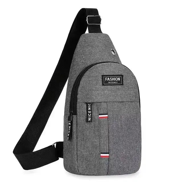 Men's Fashionable Chest Bag Large Capacity One Shoulder Crossbody Outdoor Sports Leisure Small Shoulder Bag NNOS