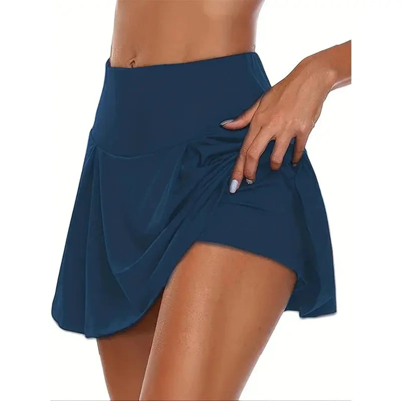 Y2K High-Waist Athletic Skort – 12 Colors, Stretchy & Breathable Fabric, Non-Sheer Comfort for All-Season Sporty Style NNOS