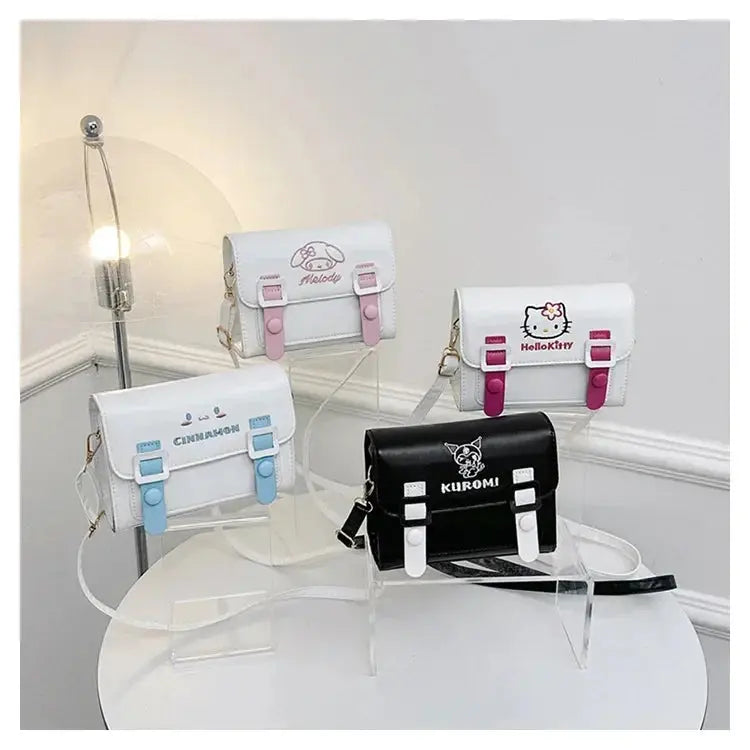 Luxury Sanrio Anime Crossbody Bag – Hello Kitty, My Melody, Kuromi & Cinnamoroll Designer-Inspired Purse for Girls & Women – Cute Gift-Ready Handbag NNOS