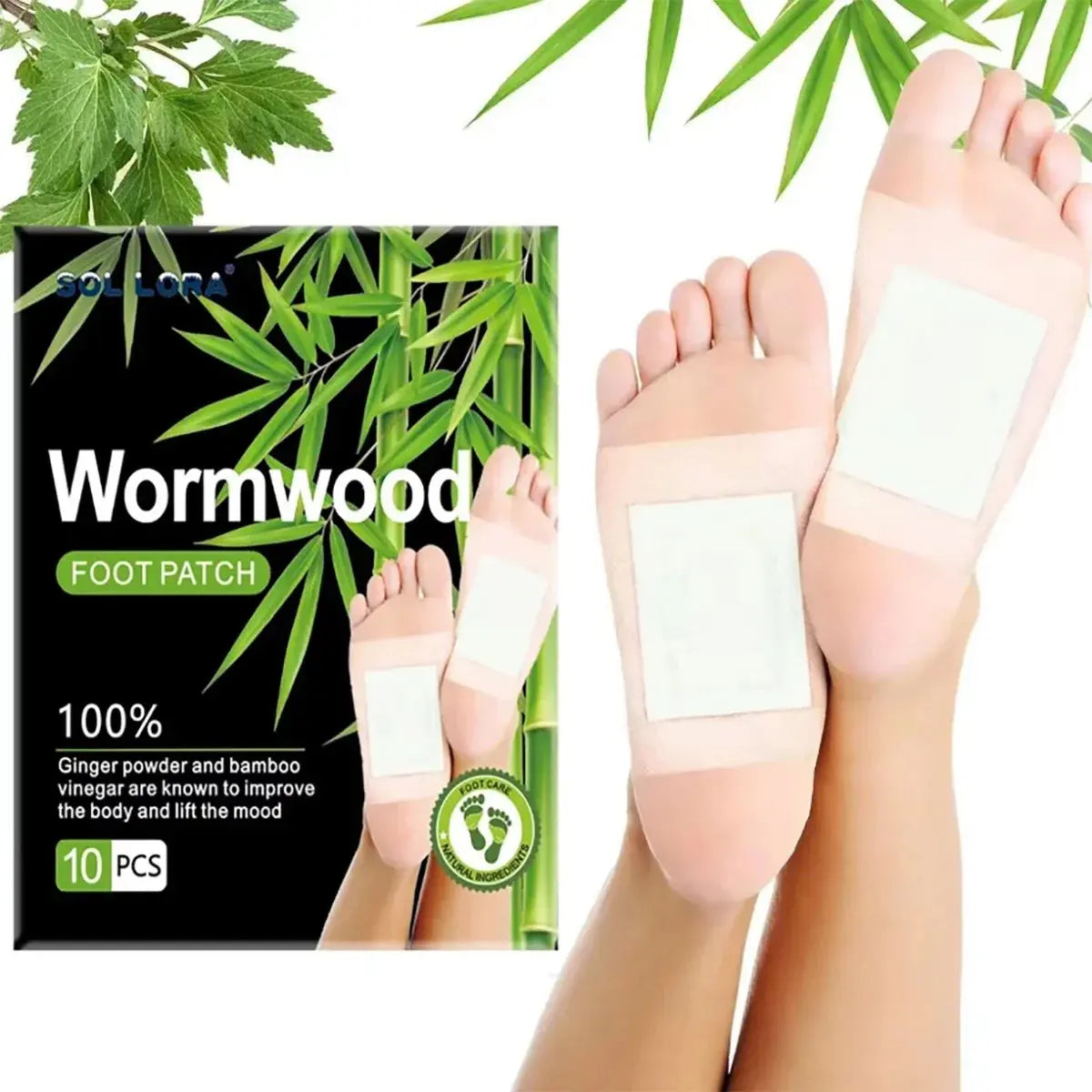 Bamboo & Ginger Foot Pads (50 Pack) – Detox, Moisturize & Relax Naturally NNOS