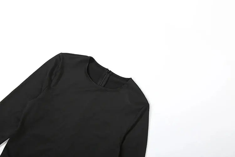 Sexy Fall Jumpsuits for Women DIY Shirring O-Neck Full Sleeve Stretch Polyester Slim Fit Ankle-Length Party Clubwear NNOS