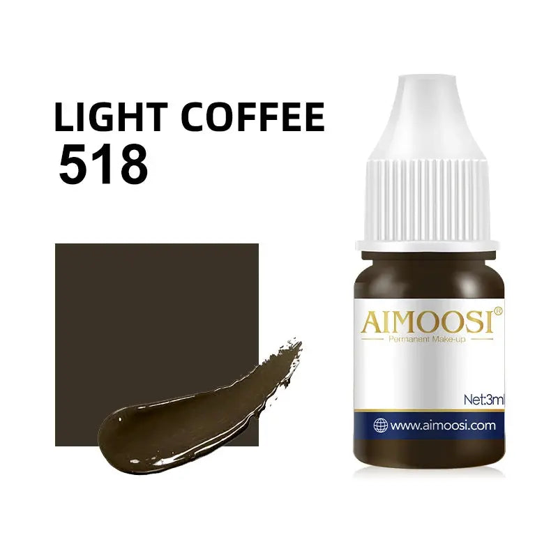 AIMOOSI Henna Eyebrow Tattoo Ink – Professional Microblading Pigment for Eyeliner & Brow Enhancement | 0.1OZ Black Permanent Makeup Ink NNOS