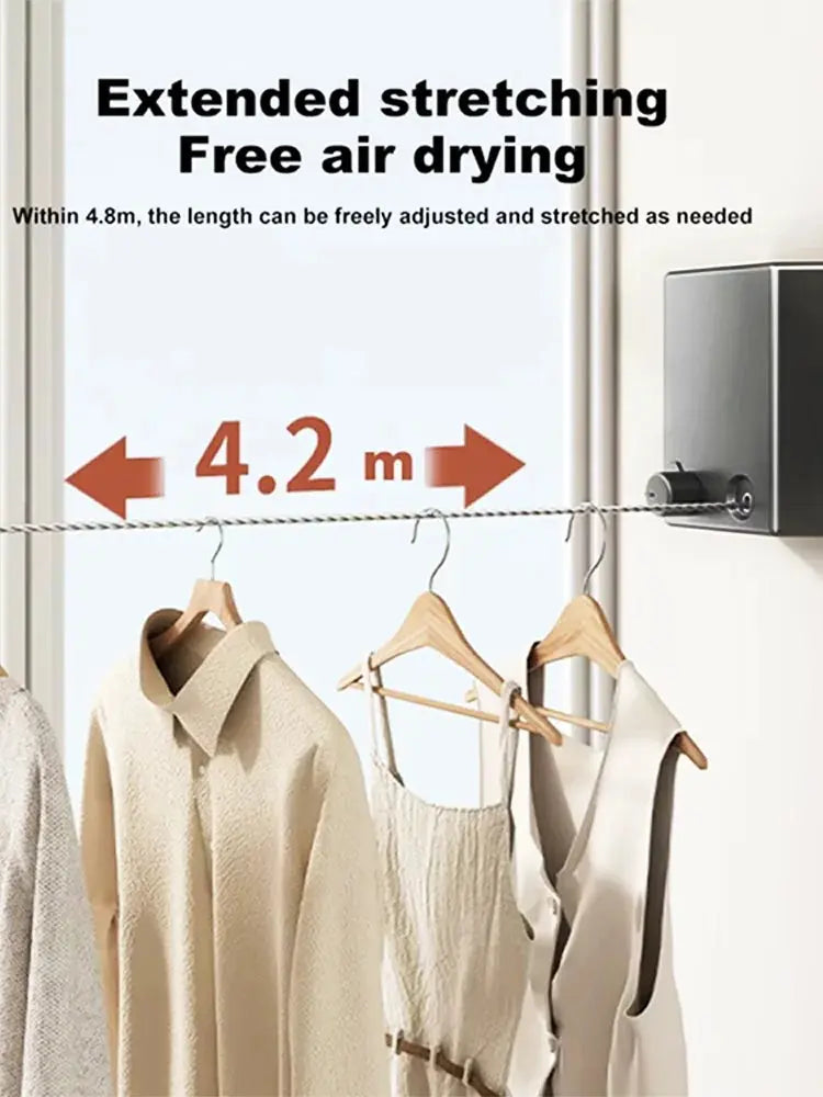 Retractable Clothesline Wall-Mounted Without Holes Indoor And Outdoor Universal Clothes Drying Quilts Are Small And Invisible NNOS