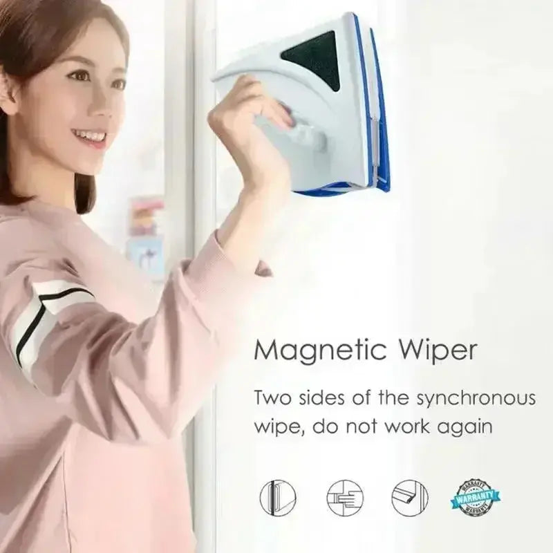 Magnetic Dual-Sided Window Cleaner Brush for Residential and High-Rise Applications with Powerful Magnet Technology