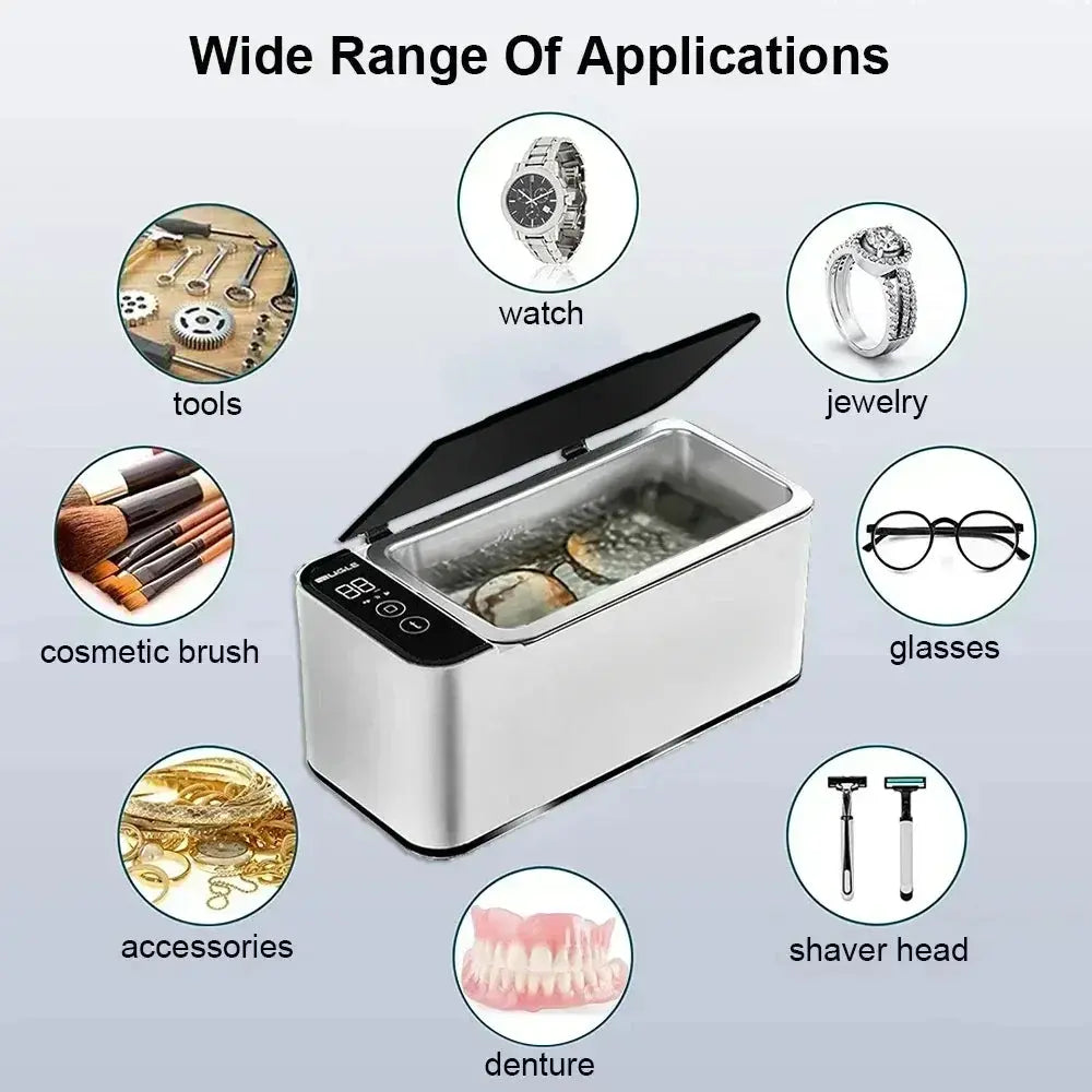 Powerful Ultrasonic Cleaner 500ML 46kHz for Jewelry Glasses Razor Circuit Board Watches Denture Teeth Ultrasound Washing Machine NNOS