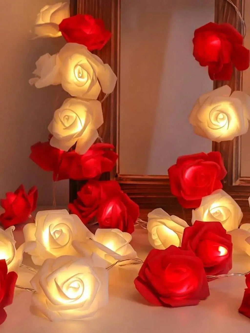 2M Rose Flower LED Fairy Lights – Romantic Garland for Wedding & Party NNOS