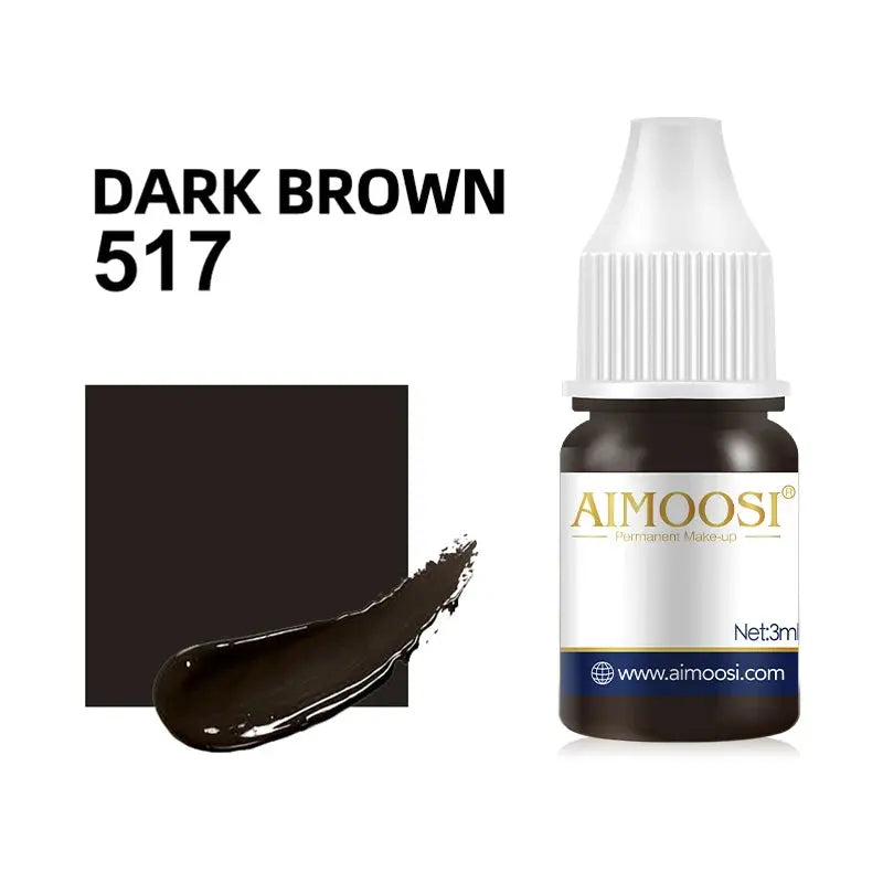 AIMOOSI Henna Eyebrow Tattoo Ink – Professional Microblading Pigment for Eyeliner & Brow Enhancement | 0.1OZ Black Permanent Makeup Ink NNOS