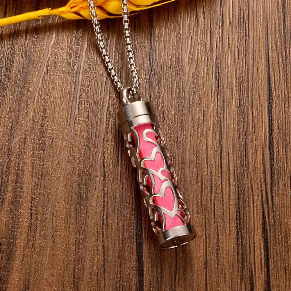Aromatherapy Jewelry Pendant Flowers Pattern Hollow Out Perfume Lockets Essential Oil Diffuser Necklace NNOS