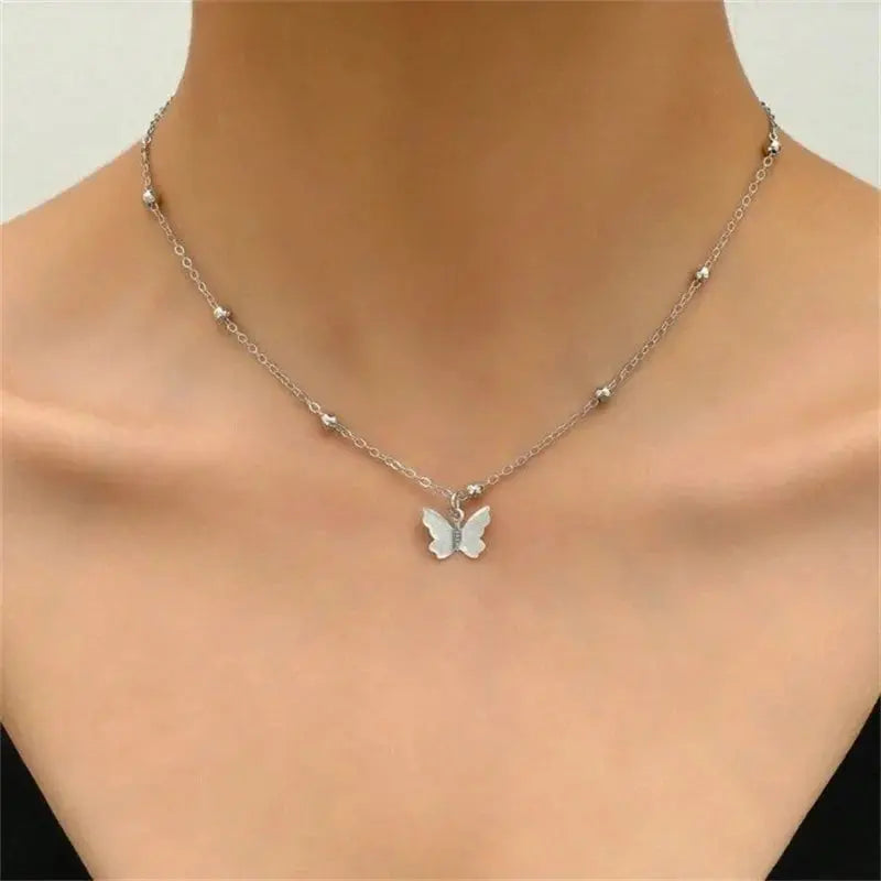 New Butterfly Back Drop Chain Necklace For Women Elegant Long Backless Tassel Necklace Wedding Beach Party Vacation Jewelry NNOS