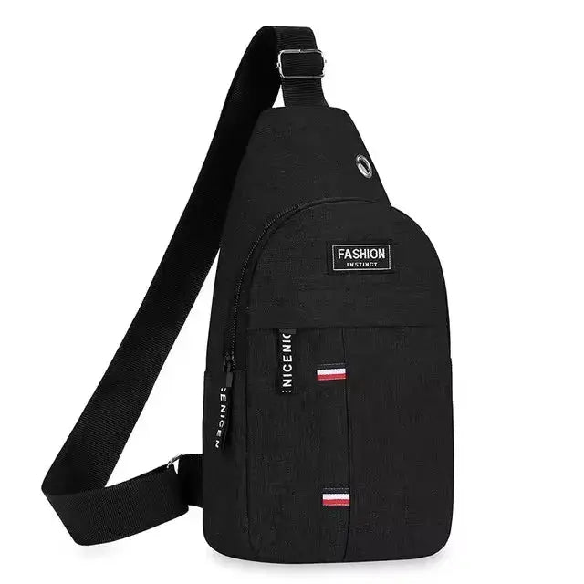 Men's Fashionable Chest Bag Large Capacity One Shoulder Crossbody Outdoor Sports Leisure Small Shoulder Bag NNOS