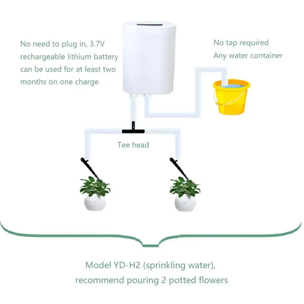 2-16Head Self-Watering Kits Intelligent Drip Irrigation Automatic Watering System Kits Plant Watering Spike Device Water Dripper NNOS