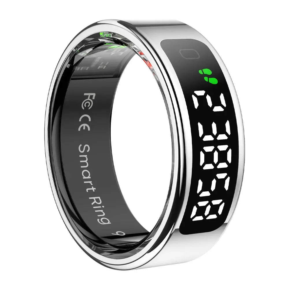 2025 COLMI R12 Smart Ring with Display Screen and Touch, Wireless Charging, Health Manager, 5 ATM Waterproof For Men Women NNOS