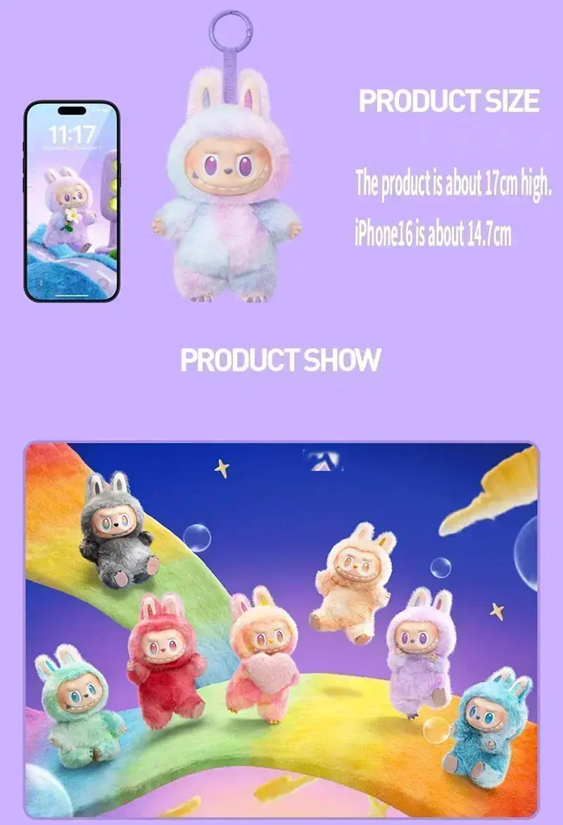 Anime Figure Kawaii For Labubu Blind Box Have A Seat Series PVC Pendant Doll Model Toy Monster Keychain Kids Birthday Gifts NNOS