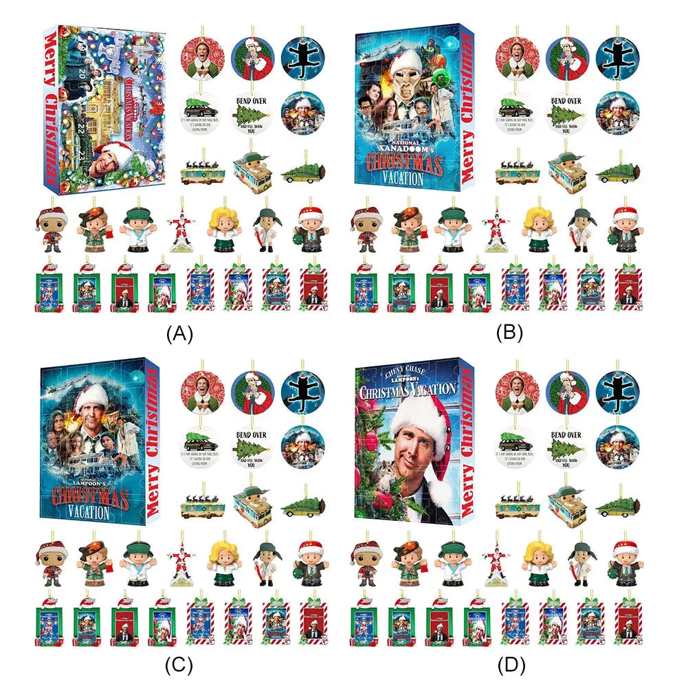 Christmas Advent Calendar 2024 Movie Special Edition Set 24 Day Christmas Advent Calendar 24 Days Xmas Countdown Calendar NNOS