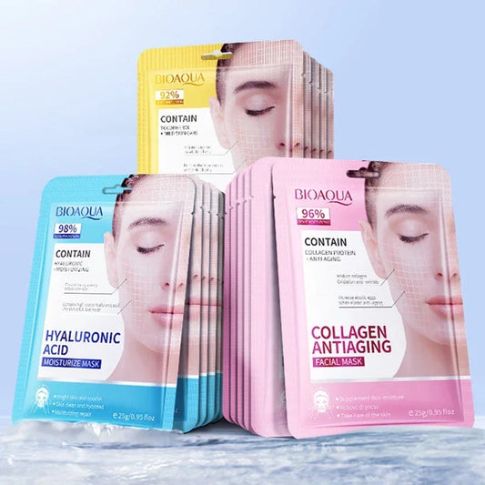 15pcs BIOAQUA Retinol Collagen Anti Wrinkle Facial Masks Moisturizing Anti-aging whitening Face Mask Facial Skin Care Products NNOS