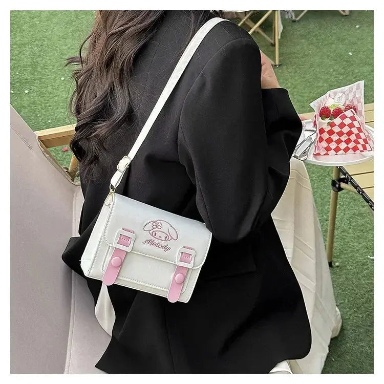 Luxury Sanrio Anime Crossbody Bag – Hello Kitty, My Melody, Kuromi & Cinnamoroll Designer-Inspired Purse for Girls & Women – Cute Gift-Ready Handbag NNOS