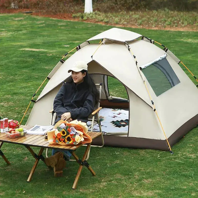 Pop up camping tent with waterproof tarp inflatable gazebo mesh sunshade awning shelter outdoor pole beach canopy  one-touch NNOS