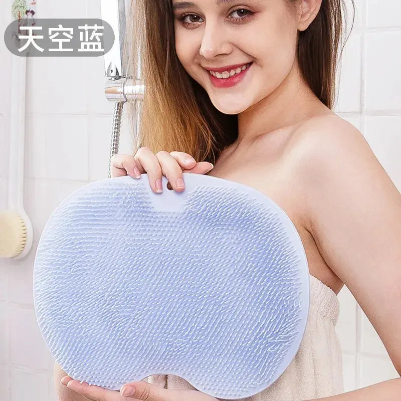 Silicone Massage Shower Mat Non-slip Wash Foot Pad Foot Exfoliating Bathroom Rub Back Brush with Sucker Bath Massage Brush Pad NNOS