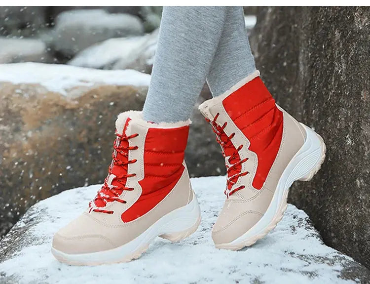 Snow Boots Women New Ladies Shoes Platform Shoes Woman Flat Keep Warm Boots Ladies Casual Plush Botas Mujer Winter Shoes Women NNOS