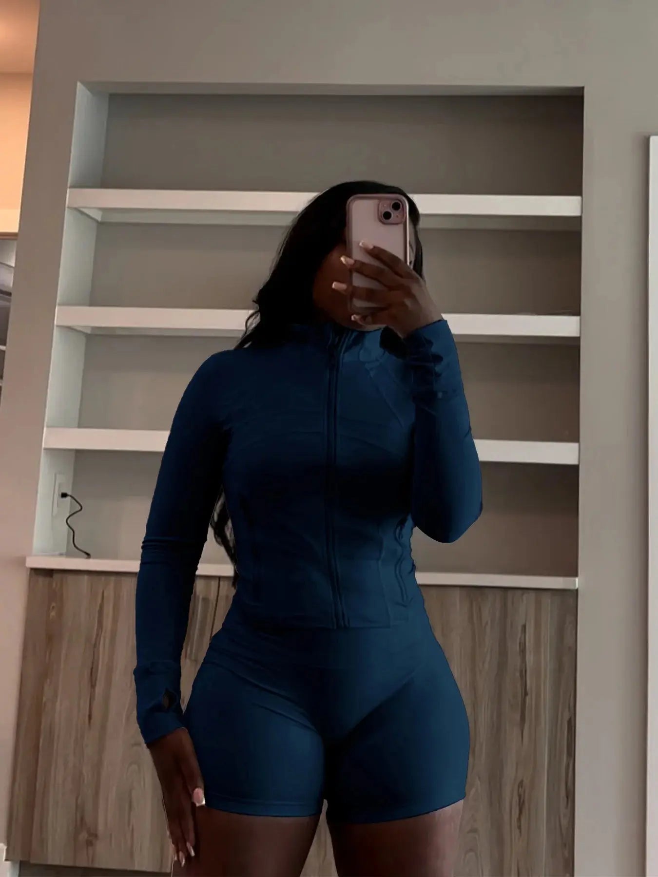 Autumn And Winter New Long Sleeves Zipper Crop top Suits Tracksuits Women's Suits Fashion Pants Female Soild 2 Piece Sets 2024 NNOS