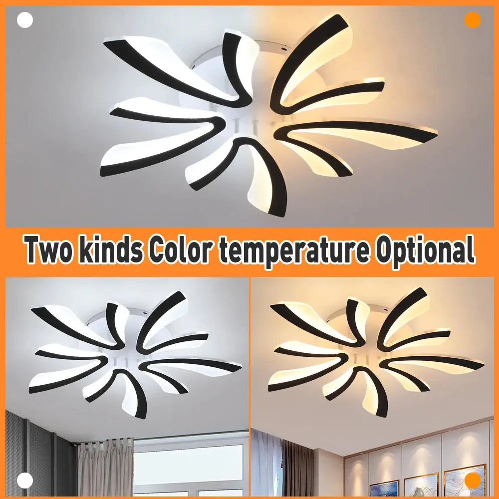 Modern Interior Acrylic Ceiling Lamp Pendant Lamp Living Room Bedroom Led Chandelier Home Decor Lighting Fixtures Dimming Lustre NNOS