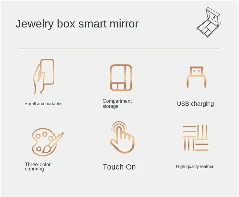 Smart LED Cosmetic Case with Mirror Travel Makeup Bag Small Cute Female Beautician Skincare Product Makeup Case for Women NNOS