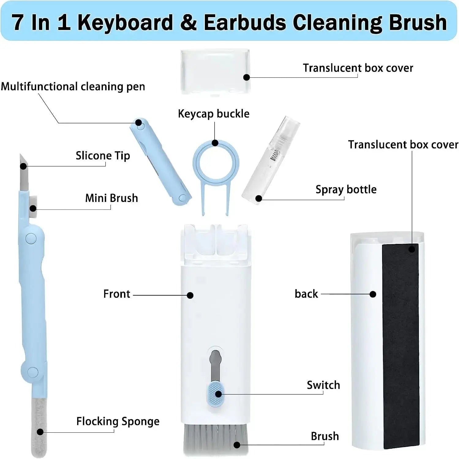 7-in-1 Electronic Cleaner Kit – Keyboard, Laptop, AirPods, Phone & Screen NNOS