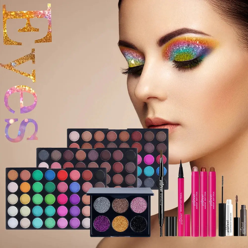 POPFEEL Holiday makeup set container gift box-Perfect for Birthday Parties and Holidays | Ideal Makeup Kit for Girls and Women。 NNOS