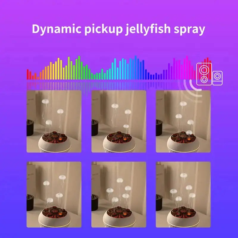 Jellyfish Air Humidifier – 250ml Oil Diffuser with Remote & 7-Color Night Light NNOS